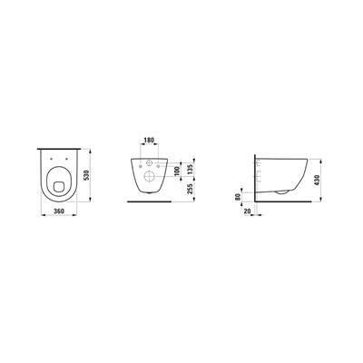 Laufen Pro S WC, fali, lapos öblítésű ( H8209590000001 )
