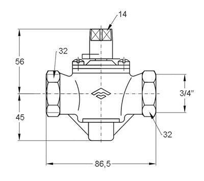 Mofém vízfőcsap 3/4" golyós 113 - 0019 - 00
