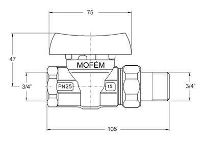Mofém Flexum golyóscsap 3/4" KB hollanderes gázhoz (113 - 0068 - 10)