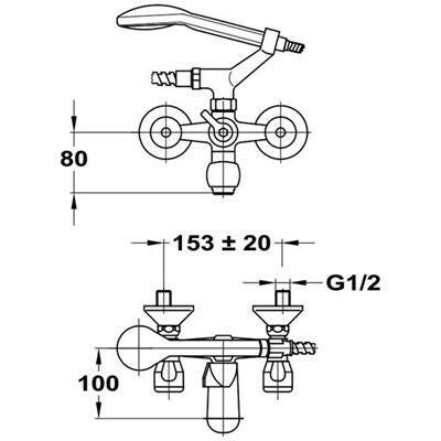 Mofém Eurosztár kád csaptelep zuhanyszettel-1