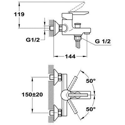 Mofém Mambo - 5 kád csaptelep zuhanyszettel 151 - 0021 - 00