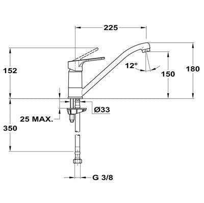 Mofém Pro mosogató csaptelep álló-1