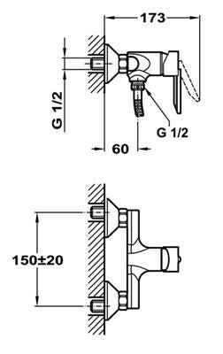 Mofém Mambo - 5 zuhany csaptelep zuhanyszettel 153 - 0017 - 00