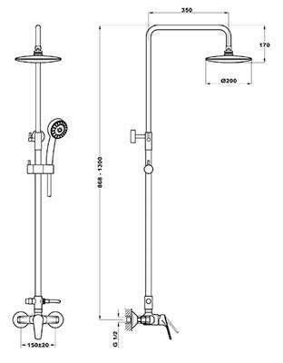 Mofém Junior Evo zuhanyrendszer (csapteleppel)-1