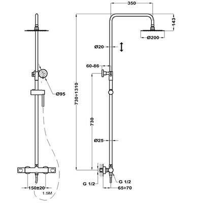 Mofém Evo X dualcontrol zuhanyrendszer (153 - 0049 - 00)