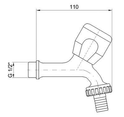 Mofém kerticsap 1/2" tömlővéges 162 - 0001 - 00