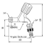 Mofém kerticsap légbeszívóval 3/4"-1