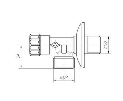 Mofém mosógéptöltő 1/2 " - 3/4 " 163 - 0014 - 00