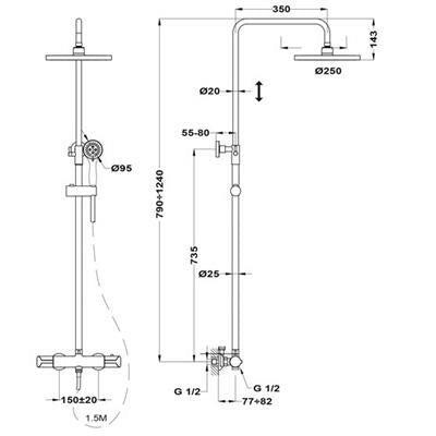 Mofém Evo X termosztátos zuhanyrendszer (170 - 0009 - 00)