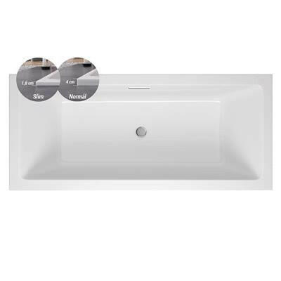 M-Acryl Sabina Slim Pro 170x75 kád vízszintes túlfolyó nyílással-0