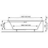 M-Acryl Sabina Slim Pro 170x75 kád vízszintes túlfolyó nyílással-2