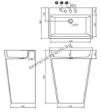 Marmorin Tebe mosdó 700x500x850 mm-1