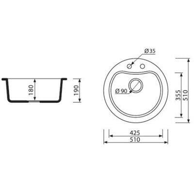 Marmorin Isao mosogató gránit 1 medencés (gray) 470 103 003-1