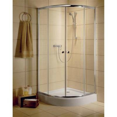 Radaway Classic A 80x80 zuhanykabin íves, átlátszó üveg, króm keret 30010 - 01 - 01