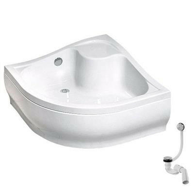 Radaway Korfu A zuhanytálca 80x80 cm akril, lábbal, levehető előlappal, B602R szifonnal 4S88400 - 03