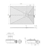 Radaway Kios F műmárvány zuhanytálca 120x90 szürke (KF1290-52)-2