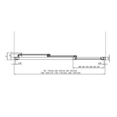 Ravak Supernova Zuhanyajtó ASDP3 - 80 198 fekete+Transparent üveg (00V403R2Z1)