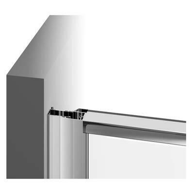 Ravak PDOP1 - 80 zuhanyajtó fekete/transparent + transparent (03G40300Z1)
