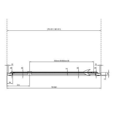 Ravak PDOP1 - 80 zuhanyajtó fekete/transparent + transparent (03G40300Z1)