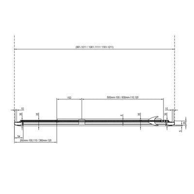 Ravak PDOP2-100 zuhanyajtó fekete/transparent zuhanyajtó-7