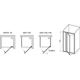 Ravak SDOP 80 zuhanyajtó fehér+ transparent 195 cm - kifutó-3