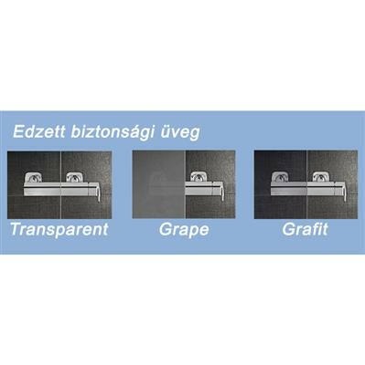 RAVAK BLDP2 - 110 zuhanyajtó szatén + transparent ( 0PVD0U00Z1 )