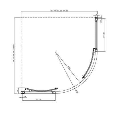 Ravak SKCP4-80 195 zuhanykabin, szatén+Transparent üveg-4