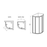 Ravak SKCP4-90 195  szatén+Transparent üveg-3