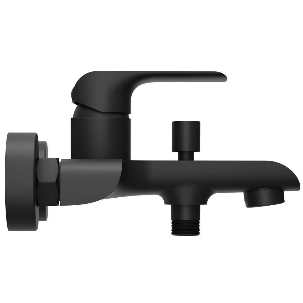 Ravak Flat Black kád csaptelep, fali, fekete FL 022.20 (X070175)