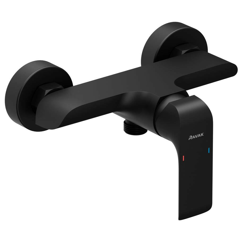 Ravak Flat Black zuhany csaptelep, fali, fekete FL 032.20 (X070177)